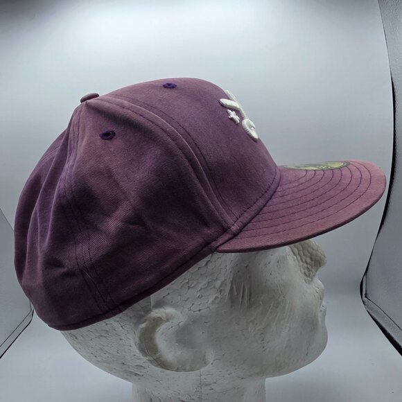 LRG x New Era 59Fifty Mens Size 7.5 Purple Fitted Cap Casual Embroidered Hat - Picture 4 of 10
